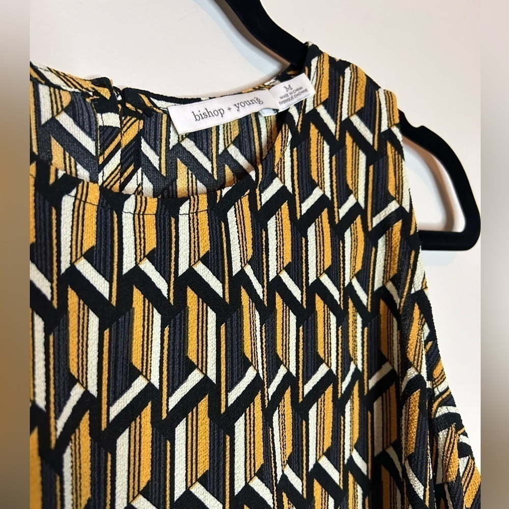 Anthropologie Bishop + Young Geo Print Cropped Top Size M - Picture 4 of 7